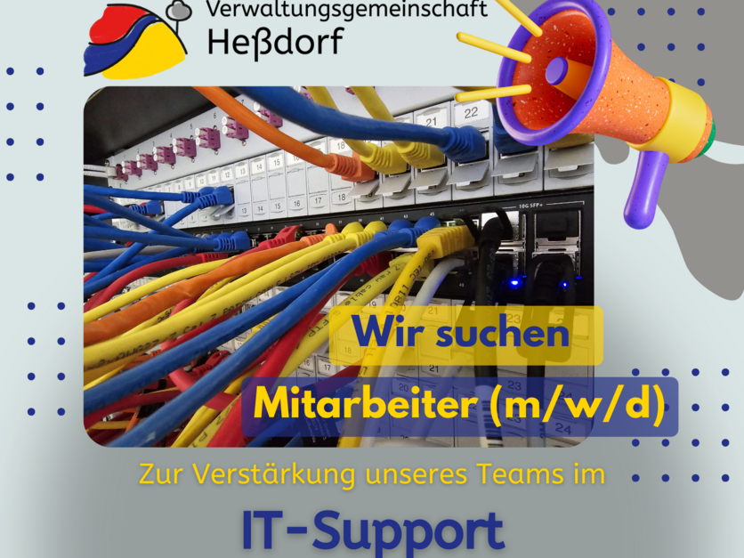 Stellenanzeige VG Heßdorf IT 2024 - Social-Media-Promo