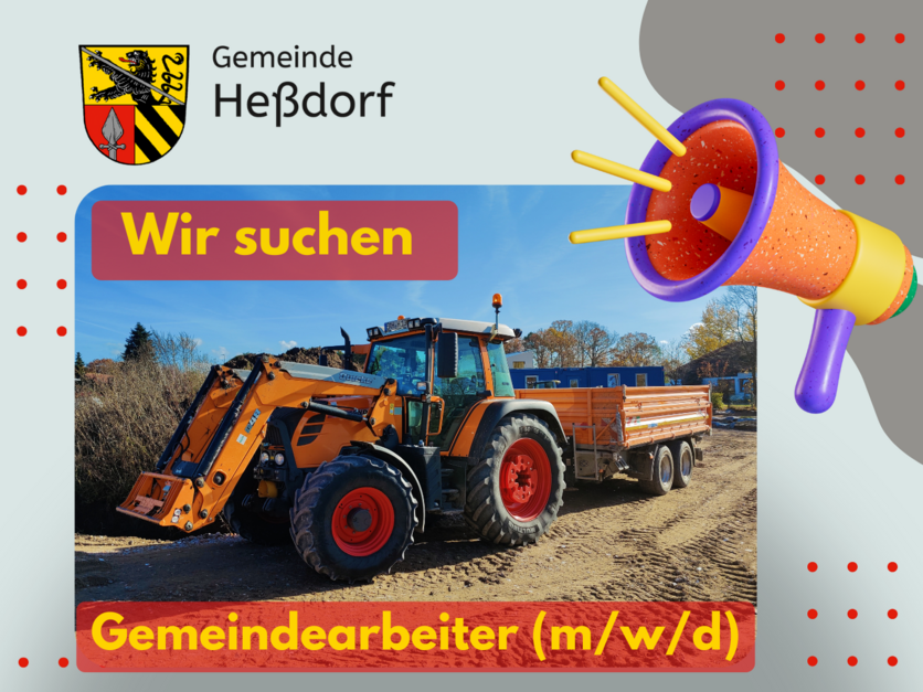 Stellenanzeige Gemeindearbeiter Heßdorf 2025 - Promo-Grafik