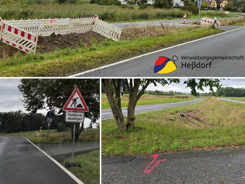 Bauarbeiten neben dem Radweg Großenseebach-Heßdorf September/Oktober 2024