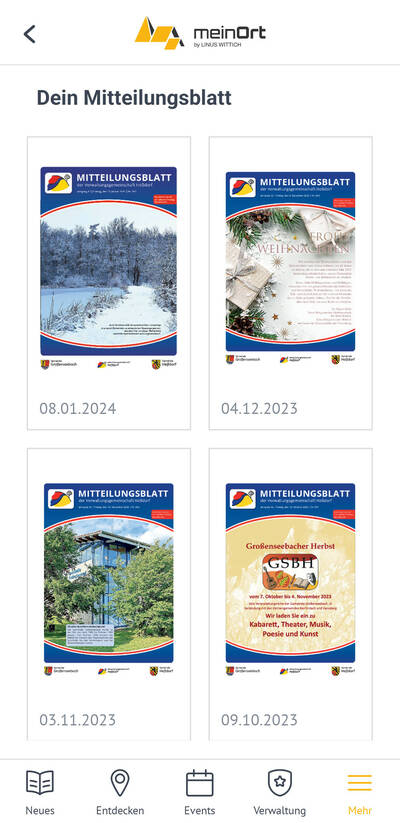 In der Bürger-App der VG Heßdorf können Sie auch das Mitteilungsblatt lesen - und das schon mehrere Tage vor dem Erscheinen der gedruckten Ausgabe.