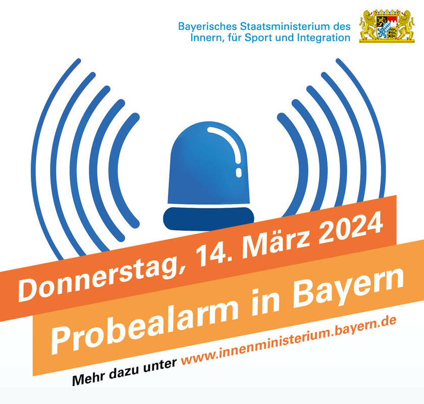 Probealarm in Bayern am 14.03.2024 - Logo