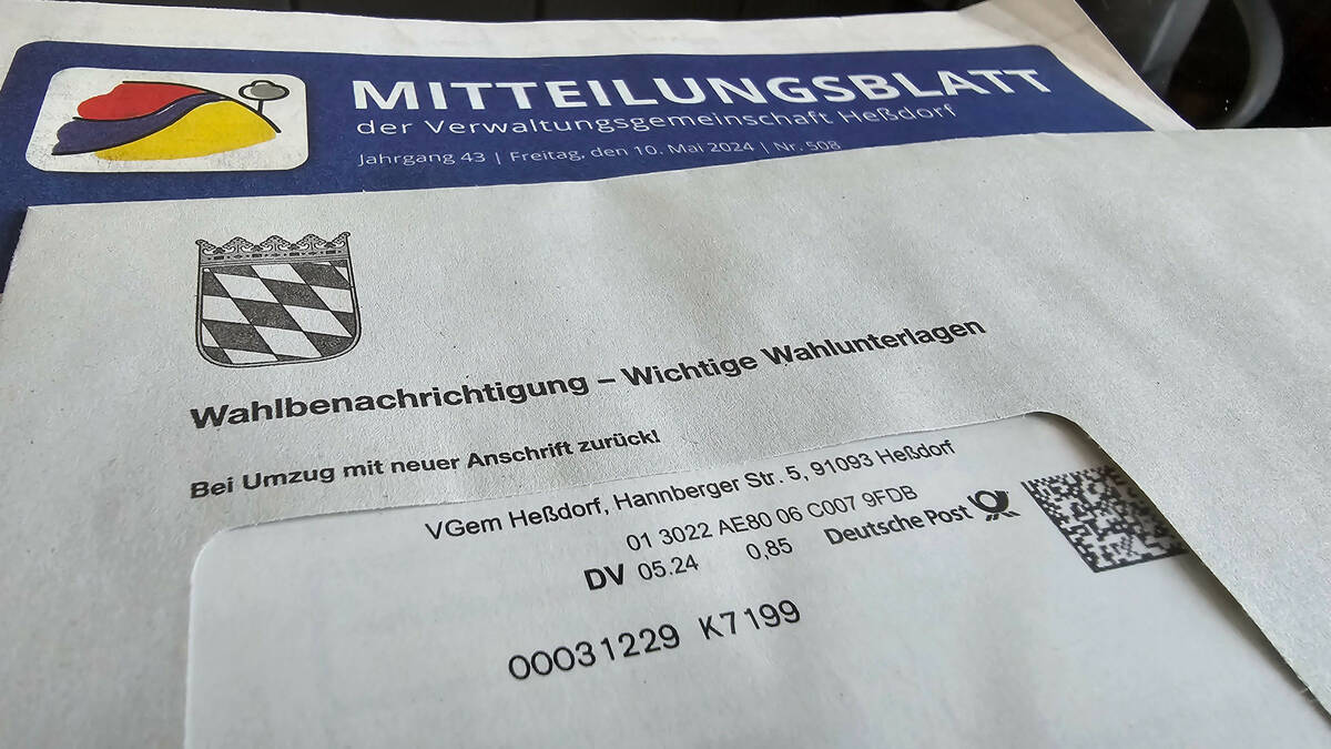 Brief mit Wahlbenachrichtigung