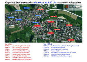 Bürgerbus Großenseebach - Fahrplan & Haltestellen (gültig ab 2025)